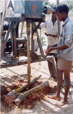 Drilling the well May 2004