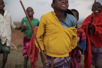 Samburu children dancing