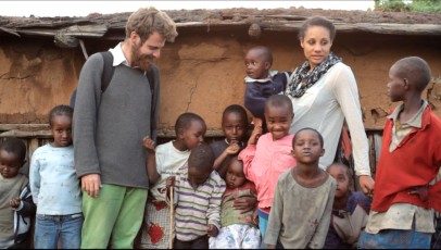 Yoav and Brooke with Samburu kids (2)