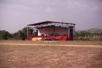 Stage being built